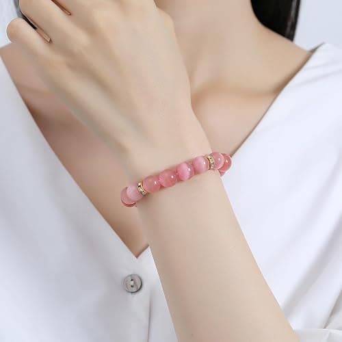 DUQGUHO Healing Bracelets for Women Anxiety Crystal Bracelet 10mm Stretch Stone Jewelry Crystal Gifts for Women thumbnail 3