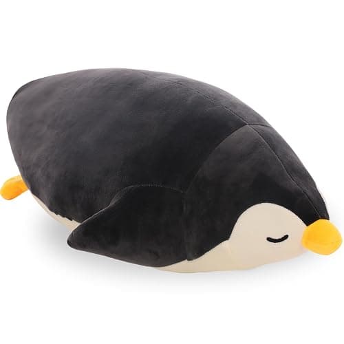DENTRUN Penguin Stuffed Animals Bulk, Cute Penguin Plush Doll Play Toys for Kids Girls Boys Adults Birthday Xmas Halloween Present Adorable Soft Plushies, 12.20/18.11/22.44/25.98 Inchs, Blue, Black - Image 1
