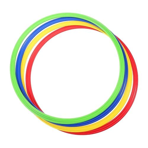 Abaodam 4pcs Soccer Agility Rings Training Hoops for Football Agility Training and Skill Development - Image 1