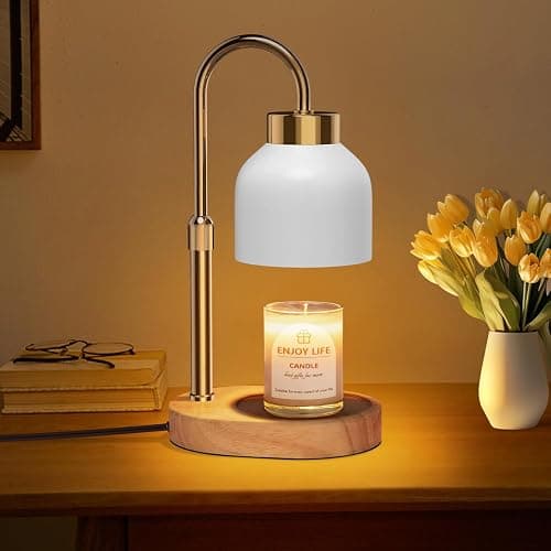 Candle Warmer Lamp with Dimmer Adjustable Height, 2/4/8H Timer,Vintage Home Decor for Scented Jar - Image 1