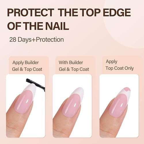 Vansiho French Gel Nail Tips, 150Pcs Medium Almond Gel Nail Tips, Pink Soft French Tips Press on Nails, Fake Nails for Nail Art DIY 15 Sizes thumbnail 5