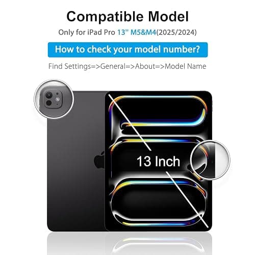 SPARIN Screen Protector for iPad Pro 13 inch M5/M4(8th/7th Generation,2025/2024), 2 Pack HD Clear 9H Tempered Glass Film with Face ID & Apple Pencil Pro Compatible, High Sensitivity Case Friendly thumbnail 2