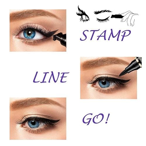 iMethod Eyeliner Stamp 2 Pens Winged Eyeliner Stamp, Perfect Wing Cat Eye Stamp, Long Lasting Liquid Eye Liner, Waterproof & Smudgeproof Makeup thumbnail 3