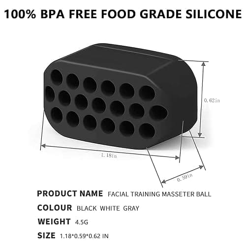 Jaw Exerciser for Man and Woman 3 Resistance Levels (6 pcs) BPA Free Silicone Jaw Exerciser Gum Tablets Jaw Trainer & Jaw Exerciser Shaper for Beginner, Intermediate & Advanced Users thumbnail 5