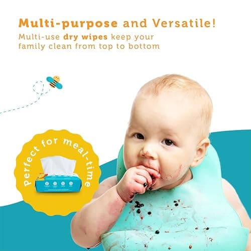 Whoopsie Wipes – The Original 100% Pure Cotton Dry Baby Wipes – Ultra Soft, Unscented, Chemical-Free Wipes for Sensitive Skin – Use Dry or Add Water for Wet Wipes – 6 Packs (600 Count) thumbnail 4