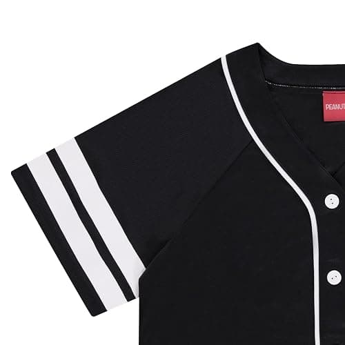 Peanuts Snoopy Baseball Jersey Mesh Button Down Baseball Jersey thumbnail 3