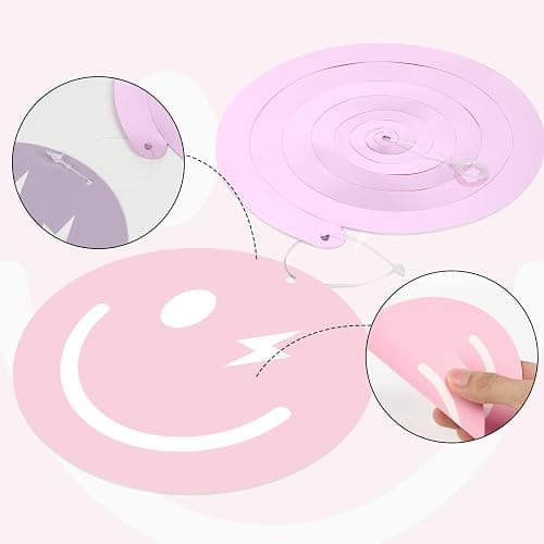 60Pcs Smile Face Birthday Decorations Preppy Party Decorations Smile Face Preppy Party Hanging Swirls Streamers Y2k Hot Pink Supplies for Birthday Party Favors thumbnail 5