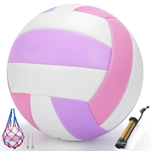 Saretas Volleyball Soft Beach Volleyball - Official Size for School, Indoor, Outdoor and Play Game Gym Workout - Play for Girls, Adults and Family. - Image 1