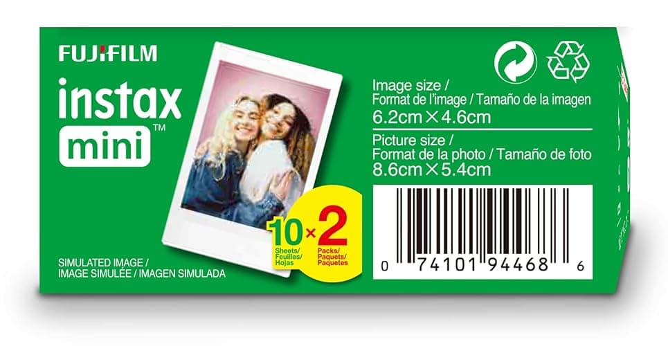 FUJIFILM Instax Mini Instant Film Twin Pack (White), 20 Photos thumbnail 4