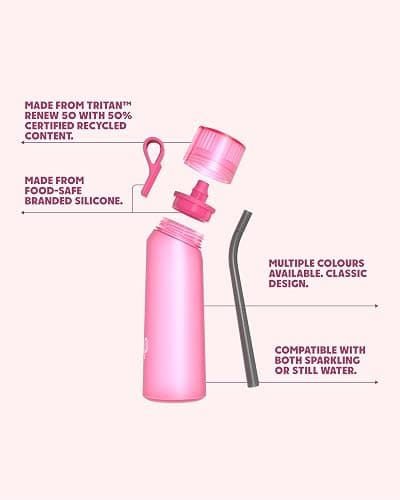 air up 22oz Hot Pink Water Flask - Sugar Free Flavored Water Bottle with Straw thumbnail 4