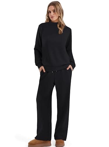 Sampeel Two Piece Sets for Women Mock Neck Matching Sets Loungewear Fall Clothes Travel Outfits Fashion 2025 XS-2XL thumbnail 4