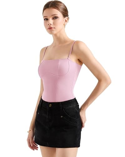 SUUKSESS Women Bustier No Boning Corset Tops Fitted Going Out Y2k Cami Tank Tops thumbnail 3