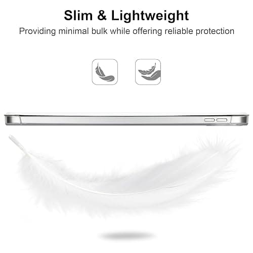 DONGKE for iPad 11th Generation Case 11 Inch 2025 (A16 Chip) & iPad 10th Generation 10.9 Inch 2022, Slim Foldable Stand Hard PC Translucent Back Shell Smart Cover - [Auto Wake/Sleep] - Strawberries thumbnail 8