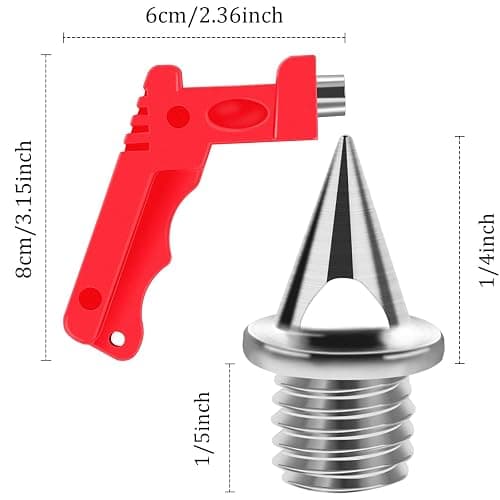 JULMELON 120PCS 1/4inch Stainless Steel Track and Cross Country Spikes Golf Shoe Spikes with Spike Wrench, Replacement Spikes for Sprint Sports Short Running Track Shoes thumbnail 2