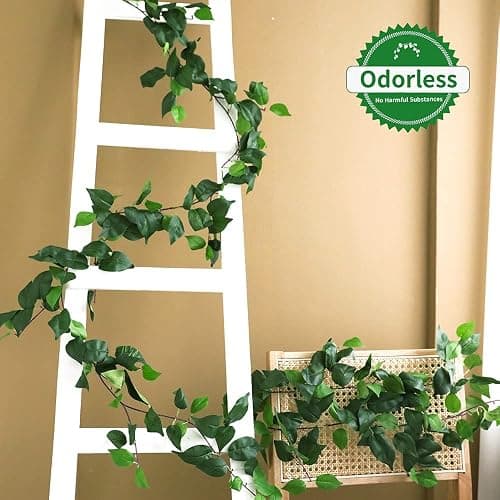 Apeair 3Pcs Artificial Greenery Ivy Vines Kit, 6FT Odorless Silk Ivy Garland, Green Leaves Fake Hanging Plants, for Boho Decor, Home, Classroom, Wall, Party and Wedding Decoration thumbnail 4
