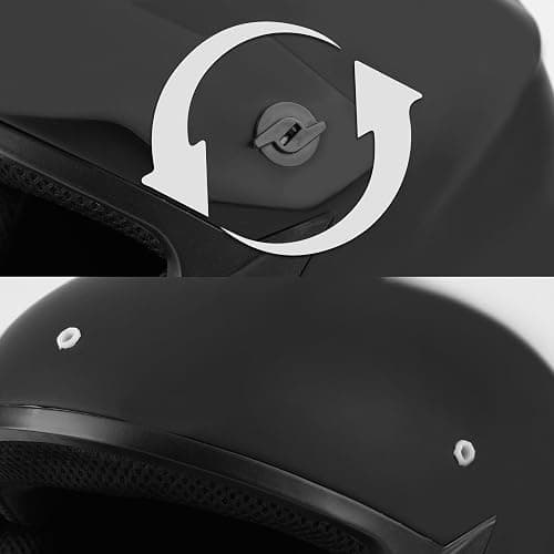 CARTMAN Matte Black Adult Full Helmet Small, DOT Approved ATV Dirt Bike | Matte black full-face. Adult/Teen. DOT ABS, vented, weatherproof, adjustable. Goggles/gloves. Street, dirt, snow. thumbnail 6