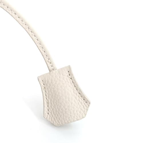 M-ioi-M Genuine Leather Key Clochette Bag Charm, Bell Key Holder, Purse Keychain, Handbag Accessories Replacement, w/Padlock - Ivory + Light Gold Padlock thumbnail 7