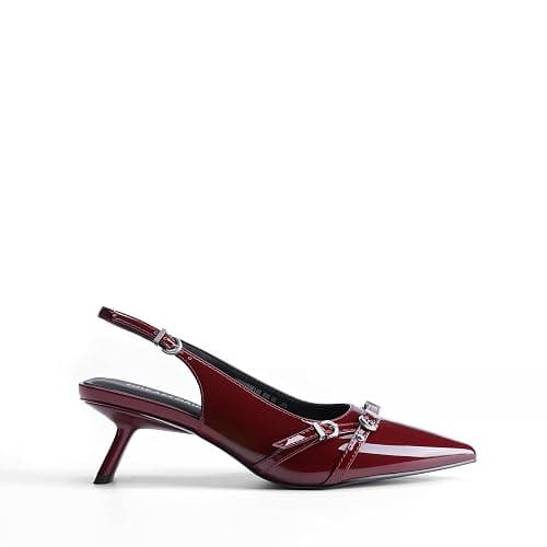 DREAM PAIRS Women's Low Kitten Heels Slingback Closed Pointed Toe Comfortable Dressy Pumps Wedding Party Casual Elegant Dress Shoes thumbnail 3
