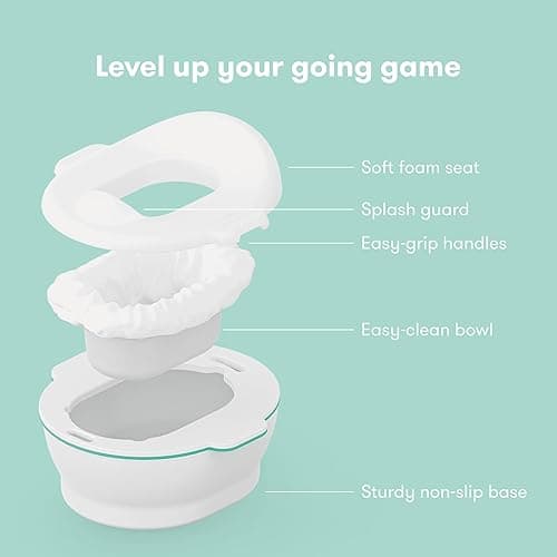 Frida Baby 3-in-1 Grow-With-Me Toddler Potty Training Toilet, Toddler Potty, Toilet Topper Training Seat and Step Stool, Easy-to-Clean Potty Training System thumbnail 7