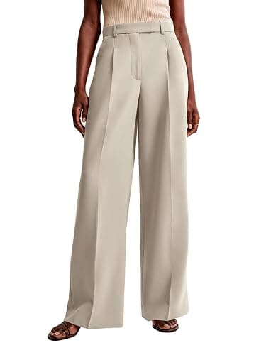 NIMIN Women Wide Leg Pants High Waisted Business Casual Work Trousers Dressy Pants with Pockets thumbnail 6