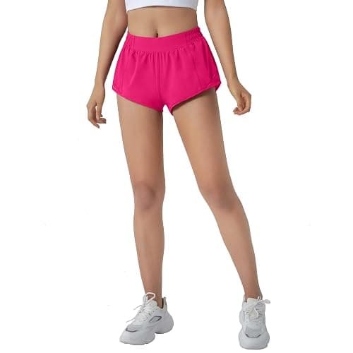 Aurefin Running Shorts for Women,Quick Dry Athletic Sports Shorts Lightweight Active Workout Gym Shorts with Zip Pocket thumbnail 5