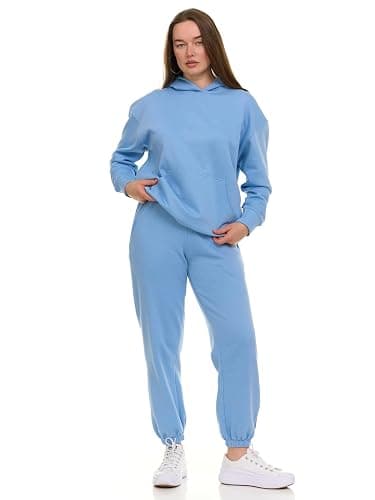 MODERN BASICS Sweat Set for Women, Sweatsuits Women 2 Piece Outfit, Fleece Matching Sets - Image 1