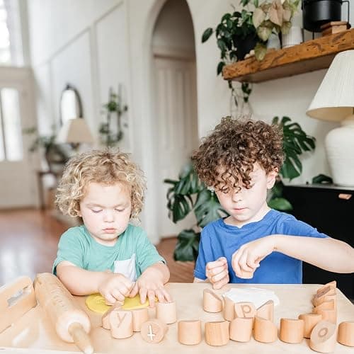 Alphabet Playdough Stamps for Kids - Lowercase Letter Stamp Set - ABC Toddler Clay Dough Stampers thumbnail 6