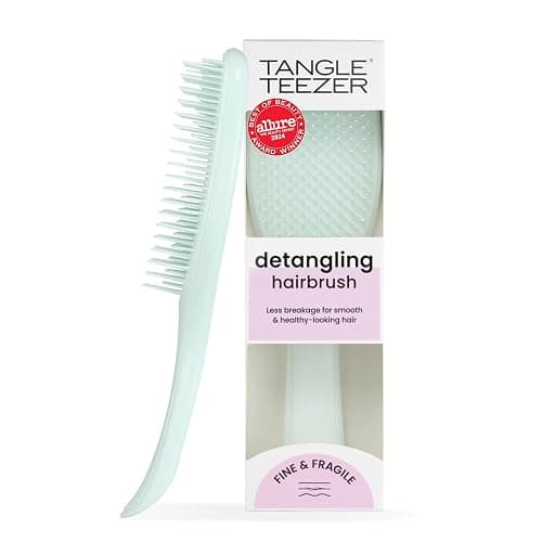 Amazon Tangle Teezer Fine & Fragile Ultimate Detangler Brush, Dry & Wet Hair Brush to Detangle & Reduce Breakage, Ice Blue - Image 1