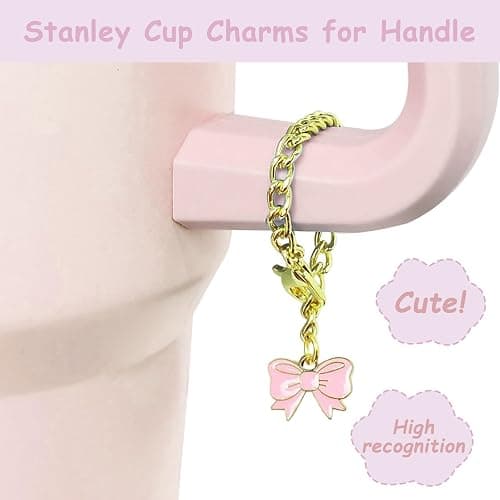 Stanley Cup Accessories Set,Including 2 Pcs 0.4in Straw Cover, 1 Silicone Spill-Proof Stopper Set of 3, 1 Cute Maple Handle Charm, 1 Silicone Boot Fits Stanley 40&30 Oz Tumbler (Peony 2.0) thumbnail 4