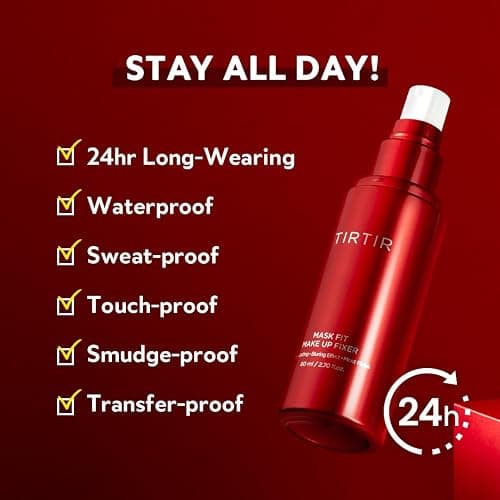 TIRTIR Mask Fit Make-up Fixer | 24H Transfer-Resistant Lightweight Non-Greasy Makeup Setting Spray 2.7 Fl Oz thumbnail 5