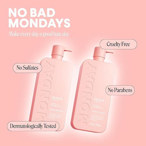 MONDAY HAIRCARE Repair Shampoo and Conditioner Set 798 ML for Dry to Damaged Hair, Made with Keratin, Coconut Oil, Shea Butter and Vitamin E thumbnail 6