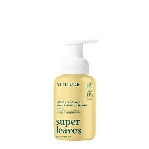 ATTITUDE Foaming Hand Soap, EWG Verified, Plant and Mineral-Based Ingredients, Vegan and Cruelty-free Personal Care Products, Earl Grey & Fresh Cucumber, 10 Fl Oz - Image 1