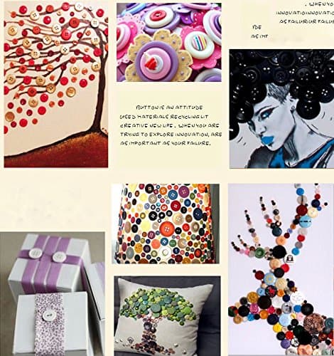 500-700 PCS Assorted Mixed Color Resin Buttons, 2 and 4 Holes Round Craft | Buttons for Sewing DIY Crafts Manual Button Painting,DIY Handmade Ornament thumbnail 6