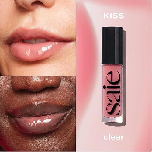 Saie Glossybounce - Hydrating Lip Gloss and Tinted Lip Oil Hybrid with Hyaluronic Acid & Jojoba Oil for Non-Sticky, Ultra-Shiny, Plump & Soft Lips - Everyday Makeup Essential - Kiss (.17 oz) thumbnail 3