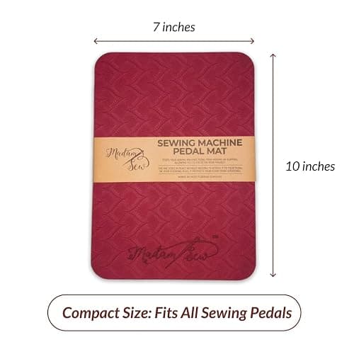 Madam Sew Sewing Machine Pedal Mat Non Slip | Sewing Mat Reduce Vibration with No Slip Rubber Keeps Pedal in Place | Sewing Machine Mat Accessory | 7” x 10” thumbnail 3