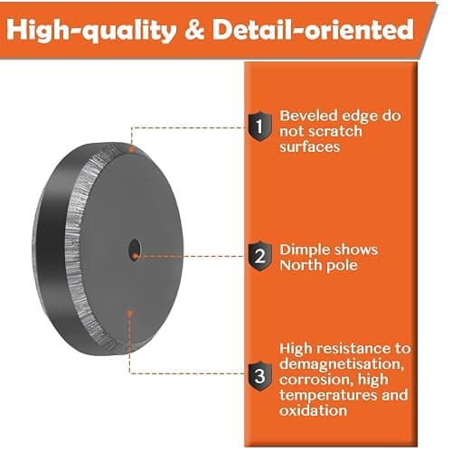 Anpro 120 Pcs Ceramic Industrial Magnets Hobby Craft Magnets-11/16 Inch (18mm) Round Magnet Disc for Refrigerator Button DIY Cup Magnet Craft Hobbies, Science Projects & School Crafts thumbnail 3