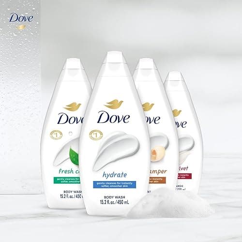 Dove Moisturizing Body Wash, Variety 6-Pack, 15.2 Oz Ea | Hydrate 2-Pack + Gentle Pamper, Fresh Care, and Silky Velvet | Moisturizing Shower Gel Liquid, Instantly Replenish Dry Skin thumbnail 4