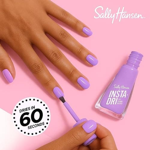Sally Hansen Insta-Dri Galactic Nail Polish | Quick Dry, Long Lasting, Streak-Free Shine | Semi-Opaque, Shimmery | 110 Ne-Blue-la | Holographic Blue-Purple Nail Color thumbnail 6