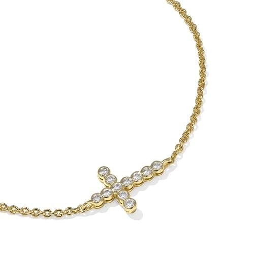 Kendra Scott Cross Crystal Delicate Chain Bracelet in White Cubic Zirconia, Fashion Jewelry for Women thumbnail 2