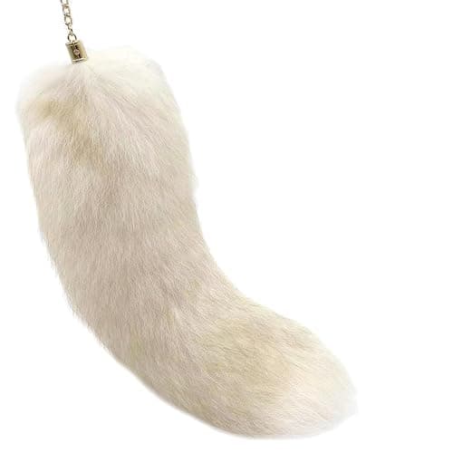 FEXATA Fox Tail Keychain WHITE - Image 1