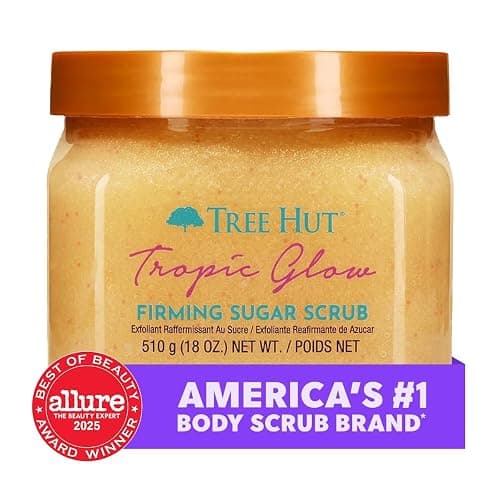 Tree Hut Tropic Glow Shea Sugar Scrub, Exfoliating & Hydrating Body Scrub with Shea Butter, Radiant Glow, Warm Scent, 18 oz thumbnail 3