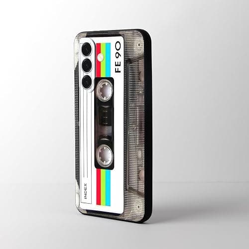 Mouzor Cute Phone Case for Samsung Galaxy A36 5G, Retro Cassette Tape Design Cases, Matte Finish Soft TPU Anti Fingerprint Shockproof Cover for Girls Boys Men Women, Black thumbnail 3