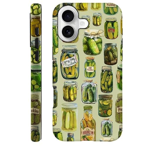 DAIZAG Case Compatible with iPhone 17,Durable Shock Protection Cover for Girl Women,Cute Pickle Lovers - Image 1