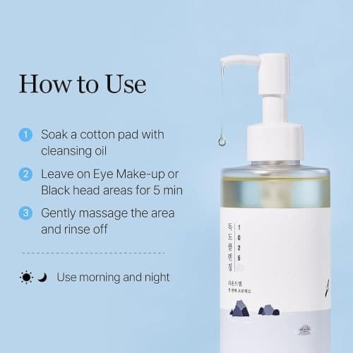 ROUND LAB 1025 Dokdo Cleansing Oil 6.76 Fl Oz, Lightweight Oil Cleanser for Face, Makeup Remover for Sensitive Skin, Blackhead and Pore Cleansing, Easy to Wash Off, No Oily Residue, Korean Skin Care thumbnail 8