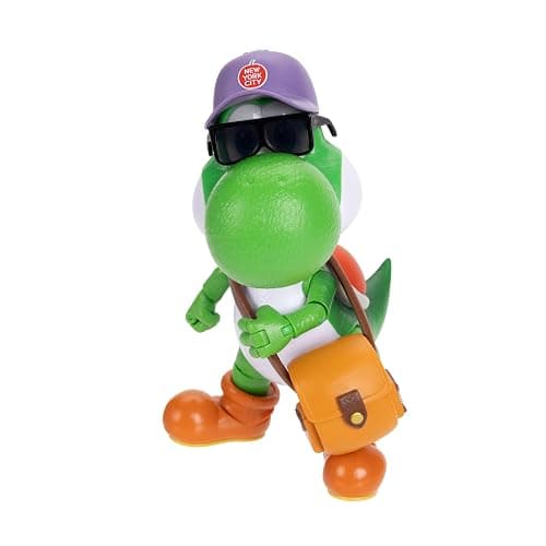 The Super Mario Galaxy Movie 5” Action Figures Series 1 – Yoshi Figure with Hat, Sunglasses, and Satchel Accessories - Premium Details 20 Points of Articulation thumbnail 6