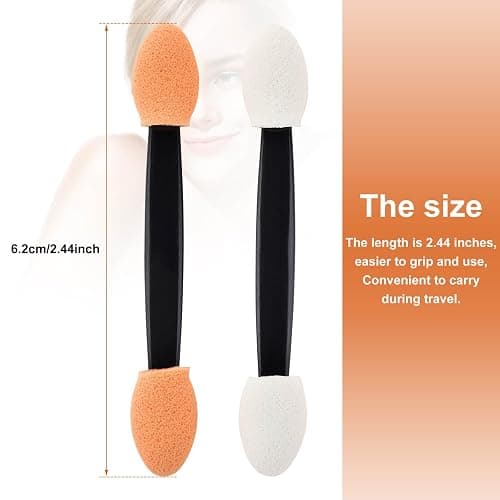 300PCS Disposable Eyeshadow Applicators, Dual Sides Eyeshadow Brushes Applicator, Eye Makeup Sponge Applicators thumbnail 2