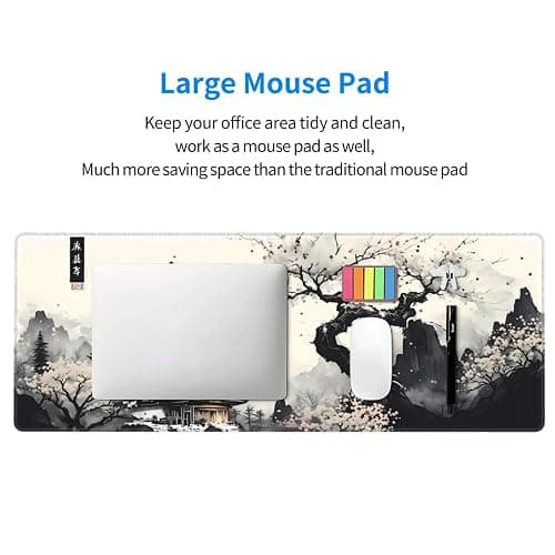 Japanese Mouse Pad, Large Japanese Desk Mat, XL Anime Gaming Keyboard Mat, Non-Slip Rubber Base, Big Extended Desk Protector for Home Office, 31.5”x11.8” thumbnail 6