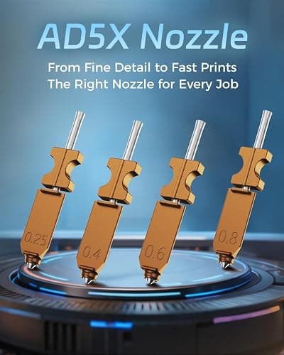 FLASHFORGE AD5X Hardened 0.6mm Nozzle, High Flow 32mm³/s Hotend Kit, High-Speed 3D Printer Part thumbnail 2