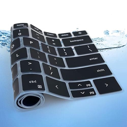 Keyboard Cover for Dell Inspiron 14 5410 5415 5418 5420 5425 5430 7415 7420 7425 7430 7435, Dell Inspiron 16 5620 5625 5630 7620 7630, Inspiron 13 5310, Latitude 3320 3420 Keyboard Skin -Black thumbnail 7