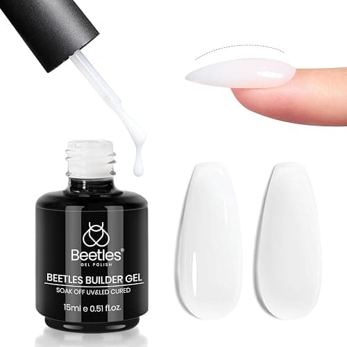 Beetles Builder Gel for Nails, 0.51 fl.oz 8 in 1 Milky White Color | for Thickening Strengthening Building Apex, Beginner Friendly DIY Salon at Home, UV LED Lamp Cured Needed thumbnail 8